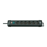 Asztali elosztósor gyerekvédős 1.5mm2 3m 6x2P+E/230V fekete IP20 Premium-Line LECTRA