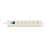 Asztali elosztósor gyerekvédős 1.5mm2 3m 6x2P+E/230V sárga IP20 Premium-Line LECTRA