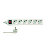 Asztali elosztósor gyerekvédős 1.5mm2 5m 6x2P+E/230V 16A  kapcsolós fehér IP20 ANCO