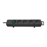 Asztali elosztósor gyerekvédős rögzíthető 1.5mm2 2m 4x2P+E/230V fekete IP20 Comfort-Line LECTRA