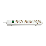 Asztali elosztósor gyerekvédős rögzíthető 1.5mm2 2m 6x2P+E/230V fehér IP20 Comfort-Line LECTRA