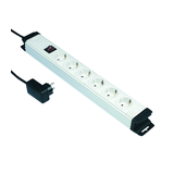 Asztali elosztósor gyerekvédős szerelhető rögzíthető 1mm2 2m 6x2P+E/230V 16A  kapcsolós ANCO