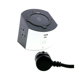 Asztali elosztótorony 2300W USB-A+USB-C/15W indukciós/10W 1mm2 1.5m 2x2P+E/230V PowerCub LEGRAND