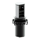 Asztali liftes dugaljoszlop gyerekvédős 230mm 1.5mm2/ 0.2m 1x2P+E/230V 2xEURO Elevator Bachmann