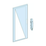 Ajtó átlátszó 27M porszórt üveg fehér IP40 600mm-sz 1380mm-ma Prisma G Schneider