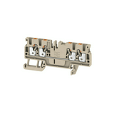 Átmenő sorkapocs TS35 1-szintes 24A 0.5-2.5mm2 bézs dugaszolós A4C 2.5 Weidmüller