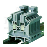 Átmenő sorkapocs TS35 1-szintes 57A 0,2-6mm2/érvéghüvely szürke csavaros csavaros TRACON
