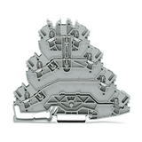 Átmenő sorkapocs TS35 4-szintes 24A 0.75-2.5mm2/érvéghüvely szürke rugószorításos WAGO