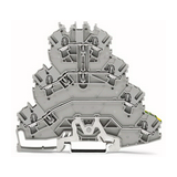 Motorbekötő sorkapocs jelölőtartóval L1/L2/L3/PE TS35 4-szintes 24A 0.75-2.5mm2 szürke WAGO