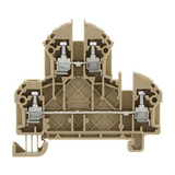 Átmenő sorkapocs TS35 2-szintes 24A 0,2-2,5mm2/érvéghüvely bézs RKD 2,5/35 BG CONTA-CLIP