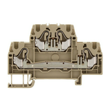 Átmenő sorkapocs TS35 2-szintes 24A 0,2-2,5mm2/érvéghüvely bézs FRKD 2,5 BG CONTA-CLIP