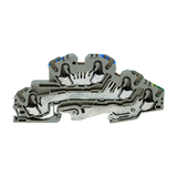 Átmenő sorkapocs TS35 3-szintes 32A 0,2-2,5mm2/érvéghüvely bézs FDLIS 2,5-4 N/L/PE CONTA-CLIP