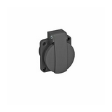 Beépíthető dugalj 2P+F 16A 3P 250V 50x50mm fekete egyenes IP44 ASD-D0 SW OBO-BETTERMANN