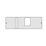 Beépítőkészlet h630 kompakt kész. vízsz. 200mm 600mm x 80mm Quadro Hager