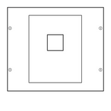 Beépítőkészlet HA352 125/160A szakaszolókapcsolóhoz 350mmx 300mmx 200mm fém 9010-RAL Quadro Hager