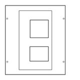 Beépítőkészlet HIB250 kompakt megszakítóhoz 350mmx 400mmx 200mm fém 9010-RAL Quadro Hager
