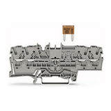 Biztosítós sorkapocs TS35 lapos biztosítóbetét szürke lapos biztosítóbetét rugószorításos WAGO