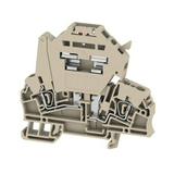 Biztosítós sorkapocs TS35 bézs G-biztosítóbetét 5x20mm rugószorításos ZSI 2.5/LD 250AC Weidmüller