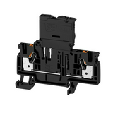 Biztosítós sorkapocs TS35 fekete G-biztosítóbetét 5x20mm dugaszolható 6.3A AFS 4 2C BK Weidmüller