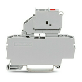 Biztosítós sorkapocs TS35 5x20mm szürke G-biztosítóbetét 5x20mm billenthető-aljzat 6.3A WAGO