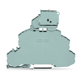 Biztosítós sorkapocs TS35 5x20mm szürke G-biztosítóbetét 5x20mm billenthető-aljzat 6.3A WAGO