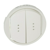 Céliane billentyű kettős kapcs/nyg.-hoz fehér üres-jel  jelzőfényes műanyag fényes LEGRAND