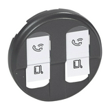 Céliane fedlap 2xRJ45 adatcsatlakozóhoz műanyag címketartó nélkül grafit LEGRAND