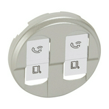 Céliane fedlap 2xRJ45 adatcsatlakozóhoz műanyag titán címketartó nélkül LEGRAND