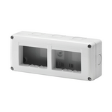 System szerelvénydoboz 2X3M 2-egység vízszintes szürke műanyag IP40 27Combi GEWISS
