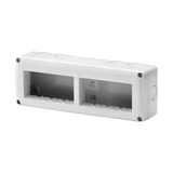 System szerelvénydoboz 2X4M 2-egység vízszintes szürke műanyag IP40 27Combi GEWISS