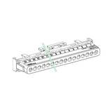 Csatlakozóblokk 16x16+16x10mm2 N/PE +1zöld+1kék fedél 1P 80A 440V termoplaszt Linergy Schneider