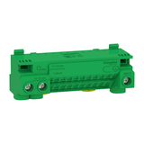 Csatlakozóblokk PE 1P 63A 440V termoplaszt 0.5-25mm2/sokerű 0.5-16mm2/tömör zöld Pragma Schneider