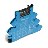 Csatoló relé komplett modul, húzórugós csatlakozással, 1 váltóérintkező 6 A, vezérlőfeszültség: 24 V AC/DC 38.61.0.024.0060 FINDER