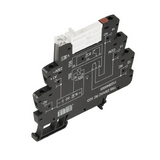 Csatolórelé keskeny aljzattal 6A 1v csavaros 207-253V50Hz monostabil TRS 230VAC RC 1CO Weidmüller