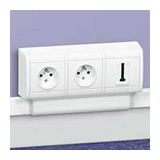 Csatorna-szerelvénykeret normál 2-egység kezeletlen műanyag fényesfehér DLP mini LEGRAND