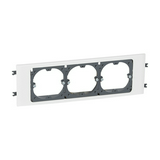 Csatorna-szerelvénykeret normál 85mm-fedélhez 3-egység kezeletlen műanyag fényesfehér DLP LEGRAND