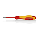 Csavarhúzó kereszt PH 0 egyenes 60mm-penge szigetelt 3mm 1000V 2-komponensű-fogantyú VDE KNIPEX