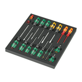 Csavarhúzó készlet szivacstálcás üthető végű +2gripper 18-darabos 5-PH 2-PZ 9710 Set 1 WERA