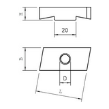 Csúszóanya 35x17x10mm acél 6 MS40SN M6 ZL OBO-BETTERMANN