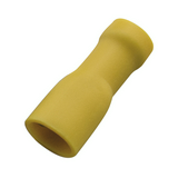 Csúszósaru 25mm hüvely teljesen szigetelt sárga lapos 6,3x0,8 mm sárgaréz 4-6,0mm2 Haupa