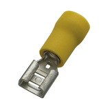 Csúszósaru 29,2mm hüvely részlegesen szigetelt sárga lapos 9,8x1,1 mm sárgaréz 4-6,0mm2 Haupa