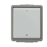 Delta 102 2P kapcsoló betét komplett házban szürke falonkívüli rugós IP44 5TA SIEMENS