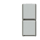 Delta Flat 162/2 dugalj földelt csapófedéllel gyerekzárral szürke IP44 süllyesztett rugós SIEMENS