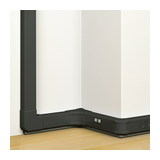 Parapetcsatorna 80mm x 50mm 2000mm kezeletlen műanyag fekete fedéllel DLP-S LEGRAND