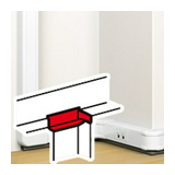 Bepattintható kábelcsatorna T-idom 105x50-hez 105mm x 50mm 80mm-sz/leágazó műanyag DLP LEGRAND