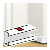 Bepattintható kábelcsatorna takaró 80x50-hez szimmetrikus kezeletlen műanyag fehér DLP LEGRAND