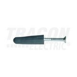 Dübel négyszögletes csavarral 2,6x30mm 6mmx 23mm 2,6mm-csavarátmérőhöz műanyag TRACON