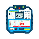 Dugalj teszter +FI-teszt 2P-ellenőrzés 90-250V LED/LCD-kijelzés PAN Socket-Test 2 Pancontrol