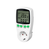 Dugaszolható fogyasztásmérő 1F 16A nagy LCD 2tarifa/költségkijelző 4digit IP20 230V ANCO