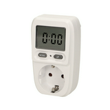 Dugaszolható fogyasztásmérő 1F 16A nagy LCD  4digit IP20 fehér 230V ANCO